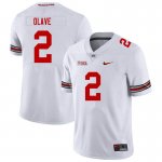 Men's Ohio State Buckeyes #2 Chris Olave White Nike NCAA College Football Jersey On Sale XZB8844CD